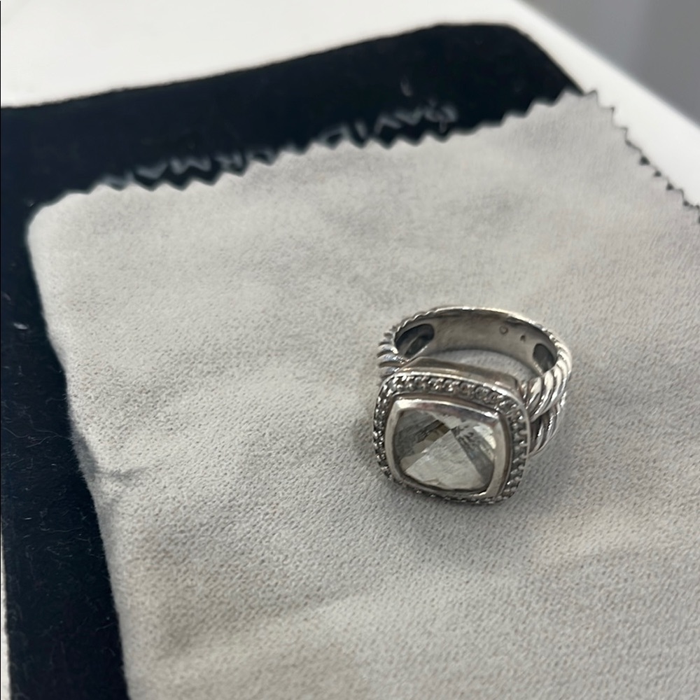 David Yurman Petite Albion Ring Prasiolite - Vintage 1990s